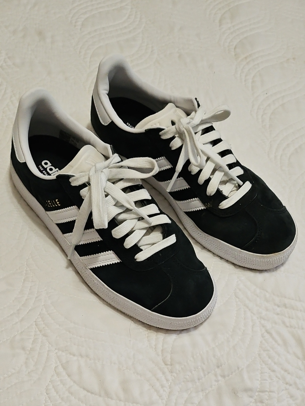 adidas Gazelles Black Suede Sneakers Women's  Sz 6.5